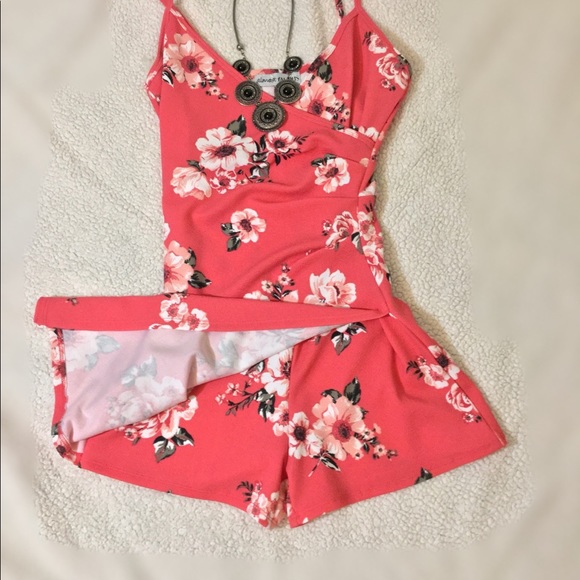 Asymmetrical Faux Wrap Dress with attached shorts - Picture 7 of 9